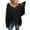 a-Black38284, variant on Women's Pullover Sweater Fall Winter Stylish Solid Color Loose Knit Sweater Deep V Neck Batwing Long Sleeve Oversized Jumper For Casual Gatherings Versatile Knitwear