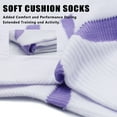 thumbnail image 6 of LWFBDTK Women’s Crew Athletic Socks, 4 Pairs – Moisture-Wicking Cushioned Sport Socks, Size 9.5-14.5, Purple, 6 of 6