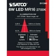 thumbnail image 5 of Satco 6w LED MR16 Expanded Line 2700K 40 Degrees Beam GU5.3 Base 24v - 50w-equiv, 5 of 11