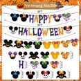 thumbnail image 2 of Wowhub Pre-Strung Glitter Happy Halloween Banner for  Mouse Halloween Decorations -No DIY Required, Cartoon Mouse Themed Backdrop Supplies, 2 of 7