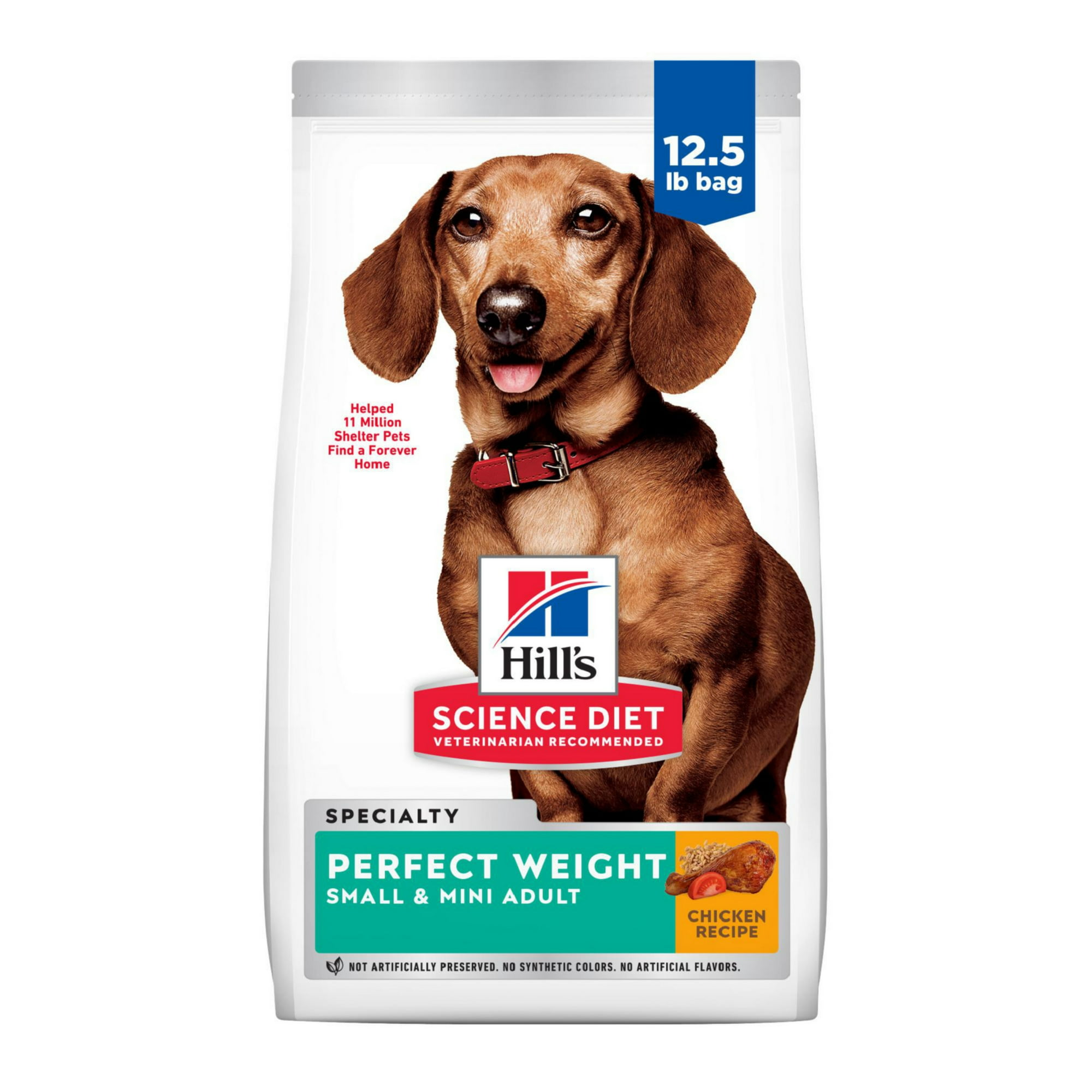 Hill's Science Diet Perfect Weight Chicken Dry Dog Food, 12.5lb Bag