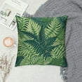 thumbnail image 2 of JRXY  Palm Leaf Pillow , Exotic Pattern with Tropical Leaves in Watercolor Art Style Jungle Luau Hawaii, Decorative Printed Pillowcase, Fern Green White, 2 of 5