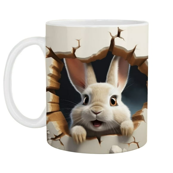 PRETXORVE 350ml Easter Ceramic Coffee Mug Cup Valentine's Day