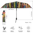 thumbnail image 3 of FORMRS Travel Umbrella Folding Auto Open Close Windproof Rain UV Protection, Red Colorful Flowers with Dots, 3 of 8