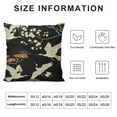 thumbnail image 6 of Acheng Birds Decorative Pillow Covers, Black Asian Oriental Bonsai Tree Cherry Blossom Flower Vintage Cushion Case for Sofa Bedroom Car Cushion Square Set of 2 White, 6 of 6