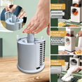 thumbnail image 3 of 1 pcs Home White Kitche Multifunctional Vegetable Shredder, Storm Shredder 3 Blades, 3 of 5