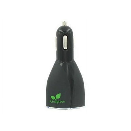 iGo Green Dual USB Car Charger - Car power adapter - 5 Watt - 2 output connectors (USB)