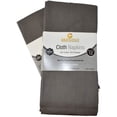 thumbnail image 5 of GOLD TEXTILES Cloth Napkins (18x18) Inches, 12 Pack Dinner Napkins, Poly Cotton Soft & Reusable (Gray), 5 of 6