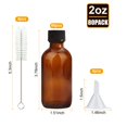 thumbnail image 2 of Botellas de vidrio Maredash Amber Boston Round de 60 ml (paquete de 80), 2 of 7