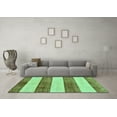 thumbnail image 3 of Ahgly Company Indoor Square Abstract Turquoise Blue Modern Area Rugs, 4' Square, 3 of 4