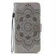 thumbnail image 2 of Funda de piel con diseño de mandala para iPhone 14 Pro, color gris, 2 of 5