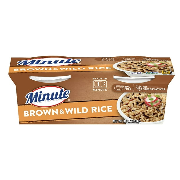 Minute RTS Brown & Wild Rice, 2 - 4.4 Ounce Cups (Pack of 8) - Walmart.com