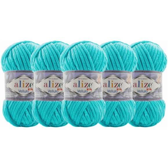 ESTAMBRE VELLUTO ALIZE TIPO CHELLINE CON 5PZAS DE 100GRS C/U MISMO COLOR