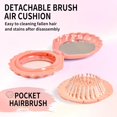 thumbnail image 6 of OPALESQUE Foldable Travel Hair Brushes with Mirror Shell Shape,Metallic Shinning, Portable Pocket Hair Brush, Mini Hair Comb Compact Size, 7.5x8cm,Gifts for Girls women, 6 of 7