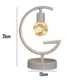 thumbnail image 2 of Lámpara con pilas, lámpara de mesita de noche inalámbrica con pilas, luz nocturna portátil con jaula de metal para sala de estar, dormitorio, comedor, patio, pasillo, entrada en interiores y, 2 of 5