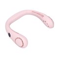 thumbnail image 2 of Ventilador de cuello portátil, pantalla LED, sin aspas, 3 engranajes, viento envolvente de 360°, ventilador portátil para colgar en el cuello, batería rosa de 2000mAh, 2 of 5