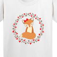 thumbnail image 4 of Inktastic Valentine Woodland Fox Heart Wreath Youth T-Shirt, 4 of 5
