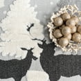 thumbnail image 6 of nuLOOM Jade Holiday Reindeer Tasseled Area Rug, 8' 10" x 12', Light Grey, 6 of 9