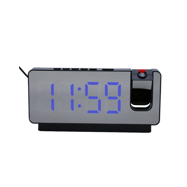Monstrate Reloj con espejo Digital grande, funciones múltiples, reloj de espejo silencioso y atemporal, estilo único grande de pared Electrónica luz azul