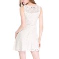 thumbnail image 5 of Allegra K Women's Sleeveless Semi Sheer Yoke Floral Lace Mini Flare Dress, 5 of 7
