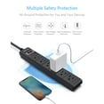 Bestek BESTEK Power Strip Surge Protector, 6Ft Long Power Cord And