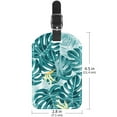 thumbnail image 6 of Square 2Pack PU Leather Tropical Leaf Summer Cruise Luggage Tag with Privacy Cover and Name ID Tag for Travel Handbags Backpacks Luggage Tags, 6 of 6