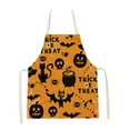 thumbnail image 1 of AKEGAMN Tablier pour Femmes et Hommes, Motif Amusant d'Halloween, Robe de Cosplay Noire, 1 of 6