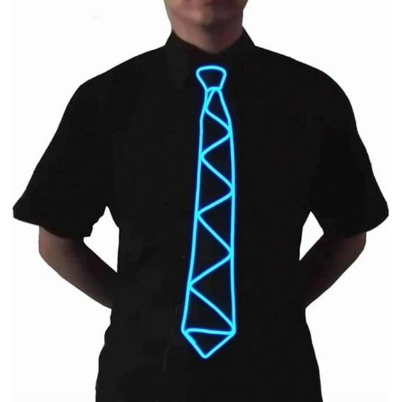 LED Tie, Light Up Tie,Neon LED Tie Adjustable Flashing LED Light Up Tie Cool Novelty Tie for Party