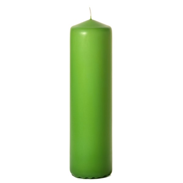3 Pcs, 3x12 Lime Green Pillar Candles Unscented 3 in. diameterx12 in