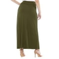 thumbnail image 2 of MOA COLLECTION Women's Ultra Comfort Stretch Maxi Skirt Relaxed Fit for Everyday Elegance, 2 of 4