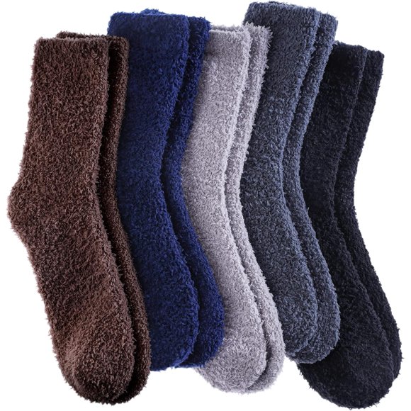 5 Pairs Womens Super Soft Fuzzy Plush Warm Socks Winter Home Sleeping Slipper Socks