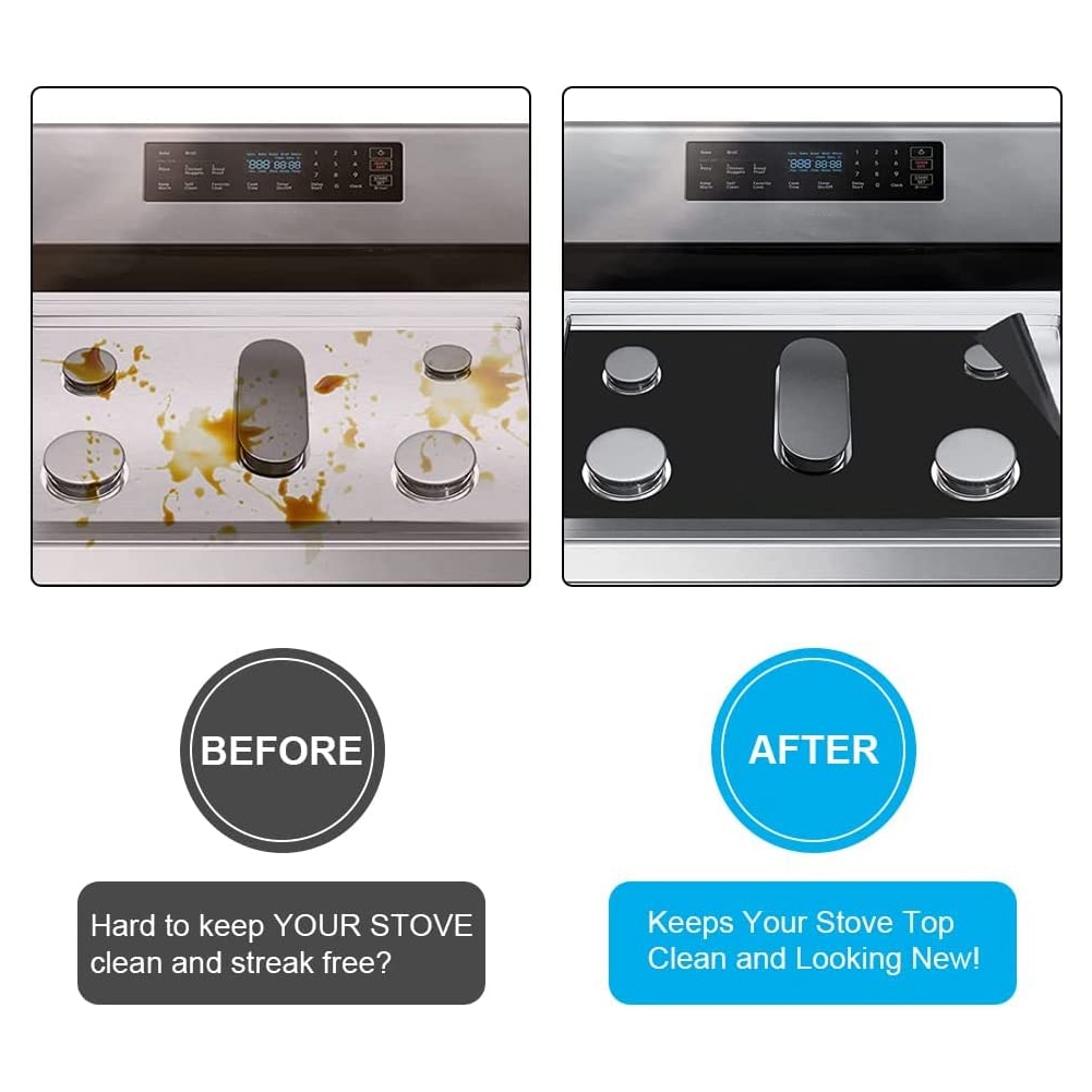 Stove Cover, Top Protectors For Gas Range, 0.4 Mm Thick Reusable Burner