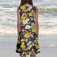 thumbnail image 4 of Ovzne Robes pour Femmes Robe pour Femme Mode Féminine Vacances Été Couleur Unie Sans Manches Fête Plage Robe Grande Taille Maxi Robe Imprimée Liquidation, 4 of 6