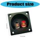thumbnail image 3 of 2 Way Terminals Cup Connectors for Speaker Box Subwoofer Banana Terminals Square Screw Type Black Color Speaker, 3 of 4