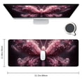 thumbnail image 2 of nygtbtfer Mouse Pad, Rose Gold Butterfly Mouse Pad, Non-Slip Rubber Base Mousepad, Mouse Mat Desk Pad for Work, Game, Office,  Beautiful Modern Glitter Foil Design 31.5x11.8 in, 2 of 6