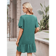 thumbnail image 2 of Vestido de Cuello Redondo y Corta Verde Oscuro XL, 2 of 7