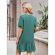 thumbnail image 2 of Vestido de Cuello Redondo y Corta Verde Oscuro XL, 2 of 7