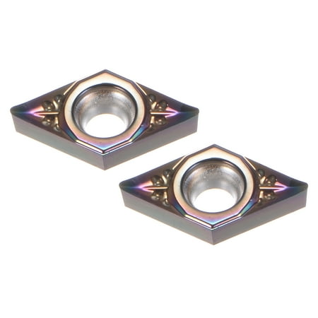 

Uxcell Carbide Turning Inserts DCGT070204-AK CNC Lathe Indexable for SDJCR Series Holder 2packs