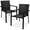 Black, variant on Best Choice Products Set of 2 Wicker Chairs, Stackable Outdoor Dining Furniture w/ Armrests - Brown