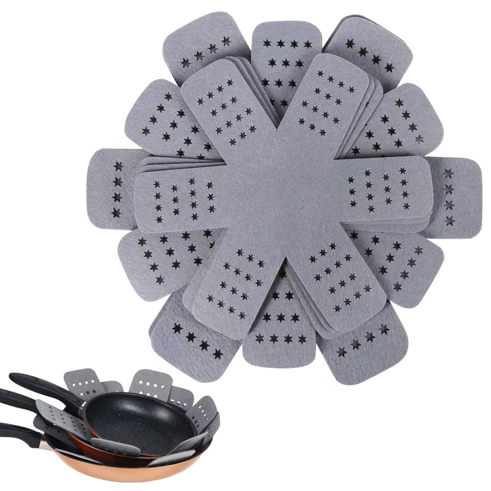 Mygeromon Pot Pan Protectors Set of 12 Kitchen Cookware Dividers 3