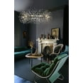 thumbnail image 6 of 39 in. 12-Light Modern Firework Chrome Crystal Chandelier Glam Round Pendant Light Fixture for Dining Room or Living Room with LED Bulb, 6 of 6