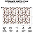 thumbnail image 2 of Kid Curtains,Football Bow White Pattern Kid Insulated Curtains Set Of 2,Bedroom Essentials,Toddler Room Decor 52"x63", 2 of 5
