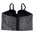 thumbnail image 6 of BUIGTTKLOP Sequin Corset Tops for Women with Built in Bra Lace Mesh Bustier Crop Top Sparkly Glitter Tube Party Tops, 6 of 6