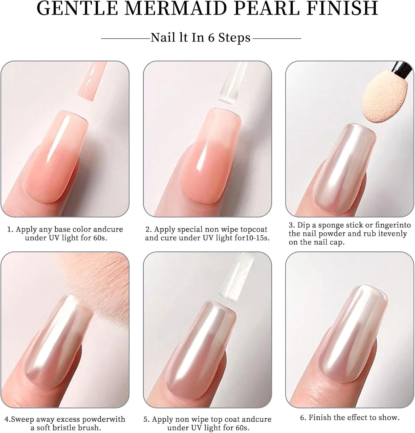 Pure Vie Glitzerpulver Für Nägel – 12 Farben, Chrome-Effekt, Für Nail Art & Body