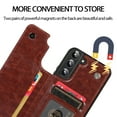 thumbnail image 4 of Allytech Slim Wallet Case for Samsung Galaxy S25, Flip PU Leather Kickstand Card Slots Case, Double Magnetic Buttons Shockproof Full Body Protection Durable Case for Women Men - Brown, 4 of 9