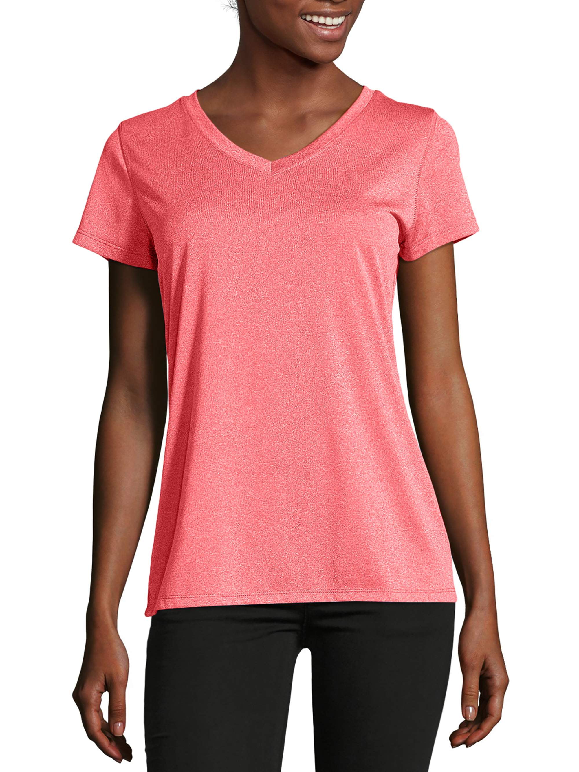 Hanes Hanes Sport Women's Heathered Performance VNeck Tee Walmart