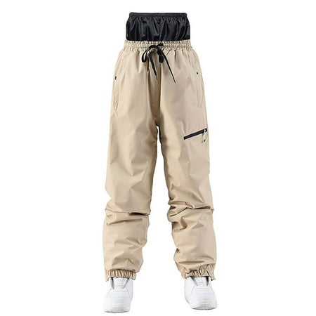 AGWOLF Women Men Ski Pants Thermal Waterproof Windproof Cargo Pant Insulated Winter Warm Outdoor Snowboard Trousers