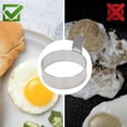thumbnail image 2 of 4 piezas de anillos para freír huevos de acero inoxidable, modelo de tortilla, anillos para panqueques, molde redondo para freír y escalfar con mango S, 2 of 8