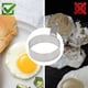 thumbnail image 2 of 4 piezas de anillos para freír huevos de acero inoxidable, modelo de tortilla, molde redondo para panqueques fritos y escalfados con mango S, 2 of 4