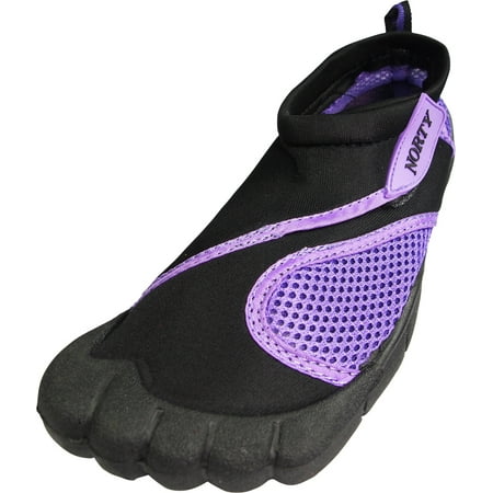 

NORTY Womens Water Shoes Adult Female Pool Shoes Black Purple 8